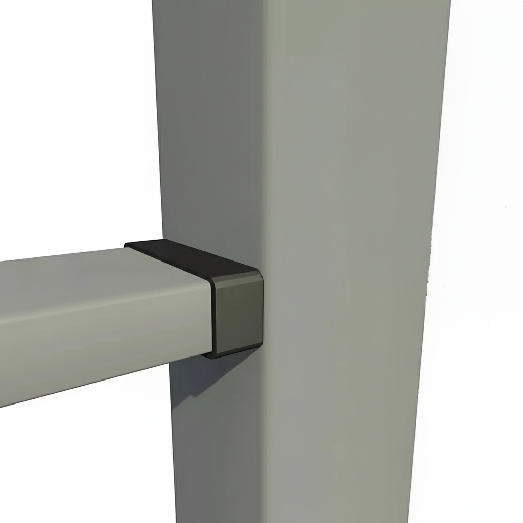 Zwischenpfosten 60x60mm komplett