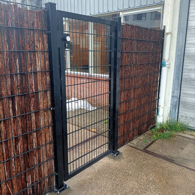 looppoort-dubbelstaafmat hek-kopen ral 9005 zwart hekwerk