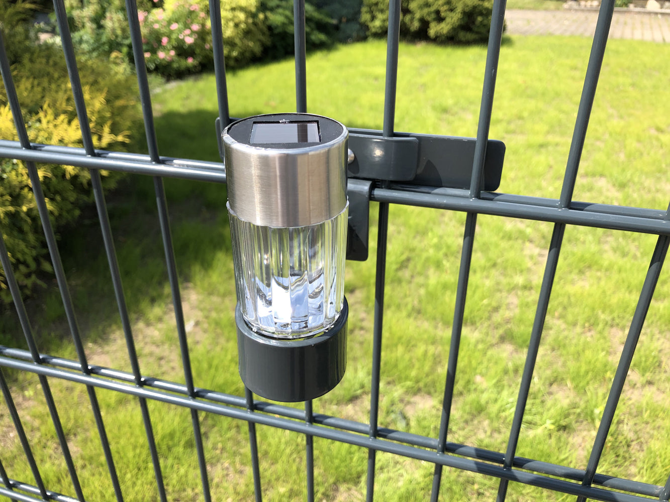 Solarlampe LED Edelstahl