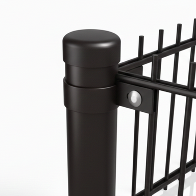 Ronde hoekpaal Ø60 mm compleet met dop en bevestigingsmateriaal voor hekwerk of schutting hek-kopen