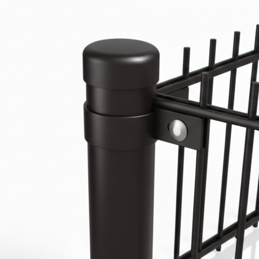 Ronde hoekpaal Ø60 mm compleet met dop en bevestigingsmateriaal voor hekwerk of schutting hek-kopen